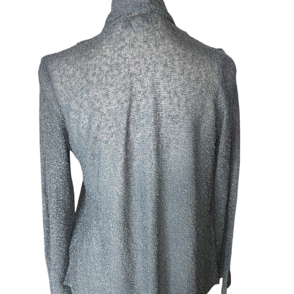 Windi River Gray Open Weave Draped Cardigan Size Small - Picture 5 of 16